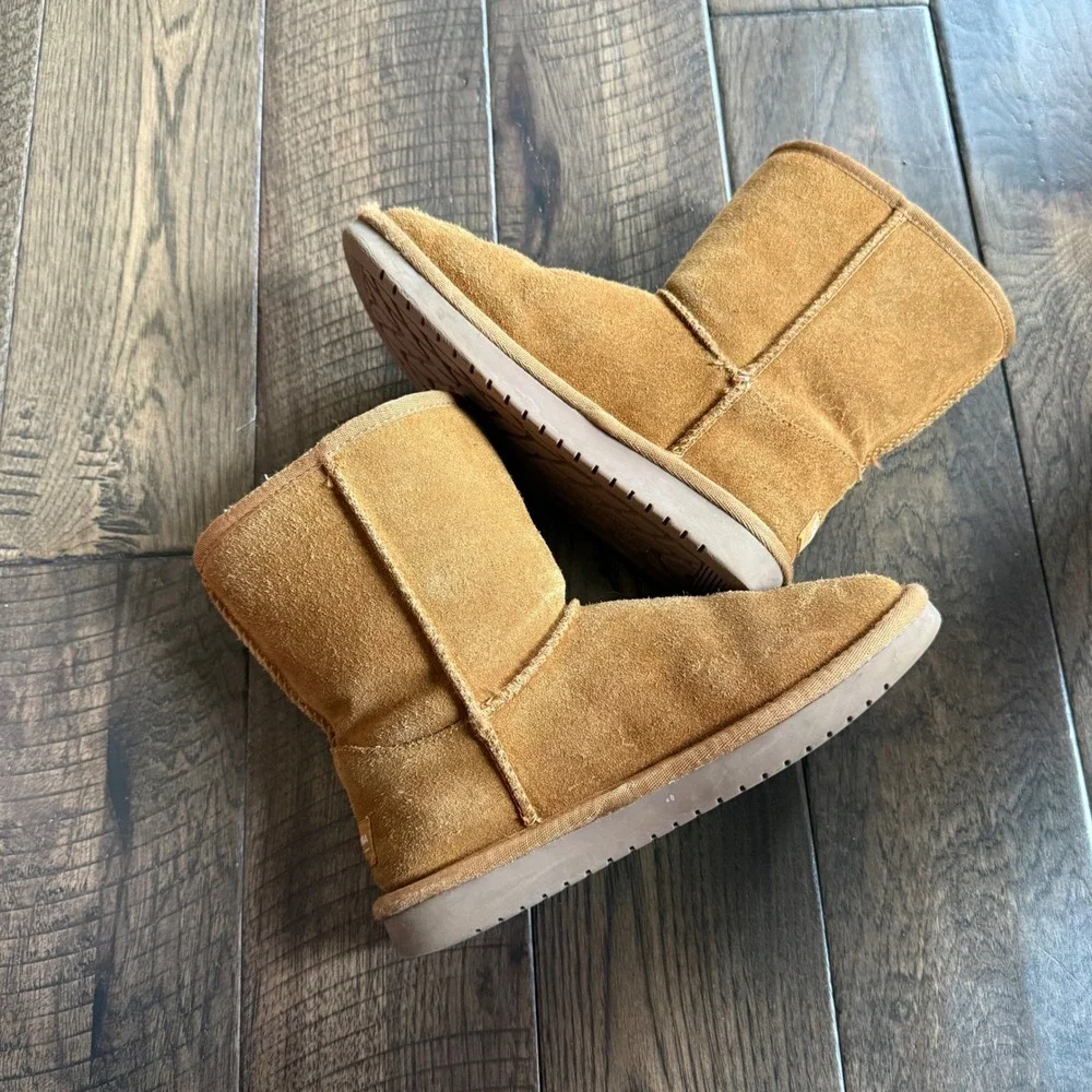 Koolaburra by UGG Victoria Kids Chestnut Suede Bow Boots 1019372 Size 3